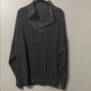 Aerie Oversized Getaway Quarter Snap Sweatshirt